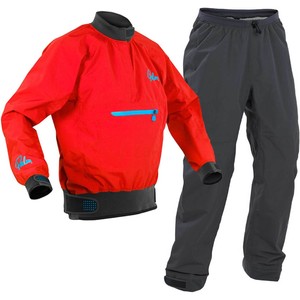 2020 Palm Mens Vector Kayak Jacket & Trouser Combi Set - Red / Grey