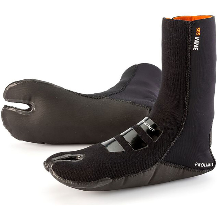 2021 Prolimit Evo 3mm GBS Split Toe Boot Sock Black 00340