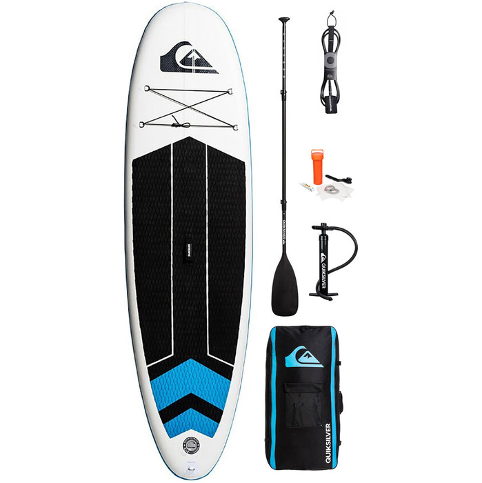  2018 Quiksilver ISUP 9'6x32 "Stand Up Paddle Board Inc. gonfiabile Pompa, pagaia, borsa e guinzaglio EGLISQS096