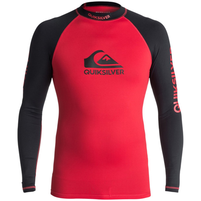 Quiksilver On Tour Long Sleeve Rash Vest RED / BLACK EQYWR03076