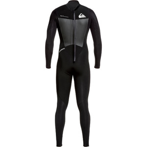 2021 Quiksilver Mens Syncro 4/3mm Back Zip Wetsuit Black / White EQYW103086