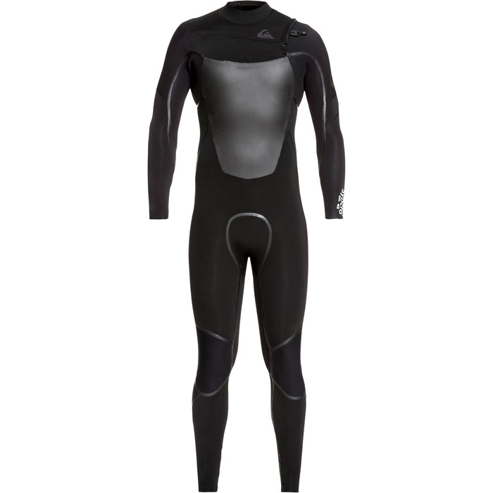 2021 Quiksilver Mens Syncro Plus 4/3mm Chest Zip Wetsuit Black EQYW103082