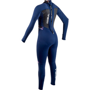2021 Gul Womens Response 3/2mm Back Zip Wetsuit RE1319-B9 - Navy / Tiedye