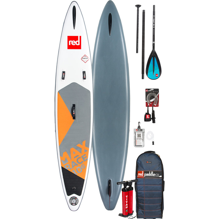2019 Red Paddle Co Max Race 10'6 X 24 "aufblasbares Stand Up Paddle Board + Tasche, Pumpe, Paddle & Leine
