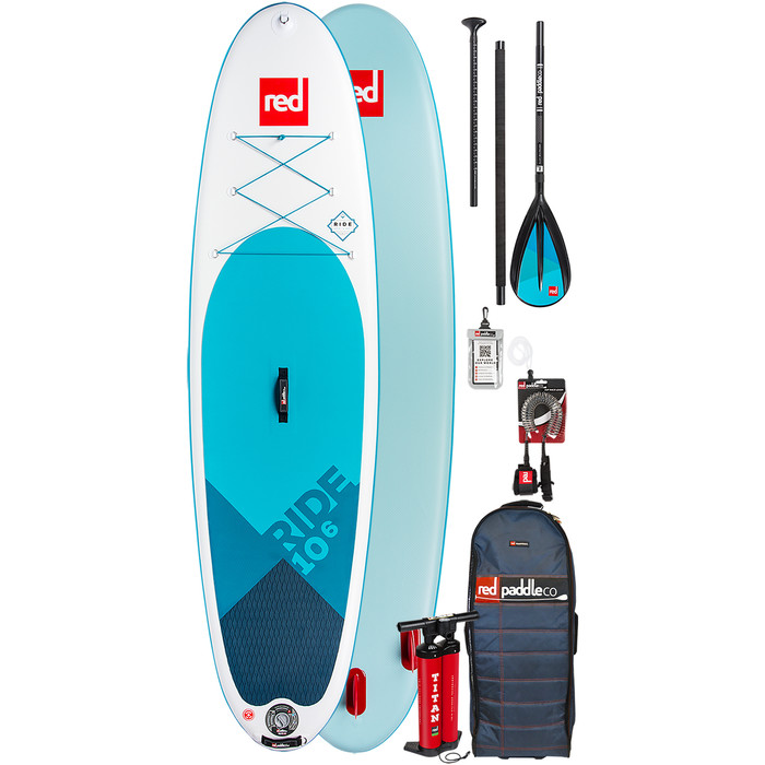 2019 Red Paddle Co Ride 10'6 Gonfiabile Stand Up Paddle Board - Unica Scheda - Per I Pacchetti