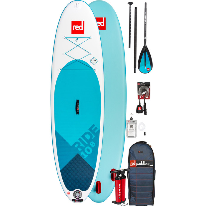 2019 Red Paddle Co Ride 10'8 Inflatable Stand Up Paddle Board - Alloy Paddle Package