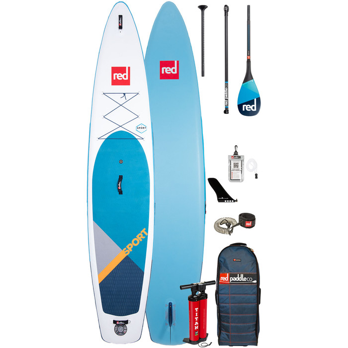 2020 Red Paddle Co Sport Msl 12'6 "inflvel Stand Up Paddle Board - Pacote De P De Carbono 100