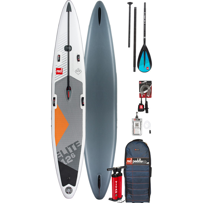 2019 Red Paddle Co Stand Up Paddle Board Elite 12'6 X 28 " Red Paddle Co Gonfiabile + Borsa, Pompa, Paddle E Guinzaglio