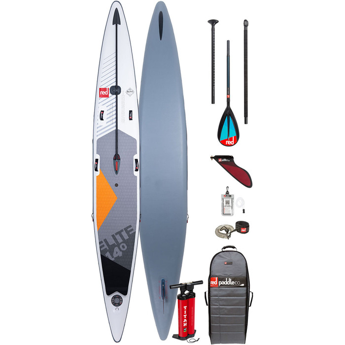 2020 Red Paddle Co Elite Msl 14'0" X 27" Inflable Stand Up Paddle Board - Carbono / Paquete De Paletas De Nylon