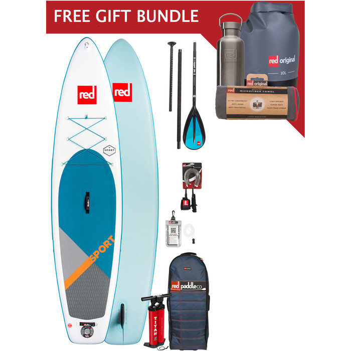 2024 Red Paddle Co Sport 11'0 Aufblasbares Stand Up Paddle Board Paket + Kostenloses Geschenk-Bundle