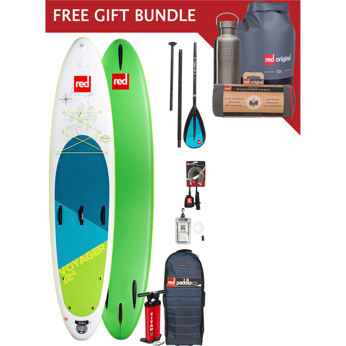 2024 Red Paddle Co Voyager 12'6 Aufblasbare Stand Up Paddle Board Voyager Paket + Freies Geschenk Bundle