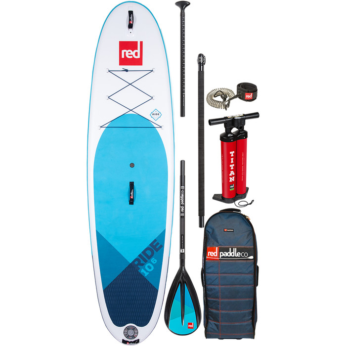 2020 Red Paddle Co Ride Msl 10'6 "inflvel Stand Up Paddle Board - Pacote De Remos De Liga Leve