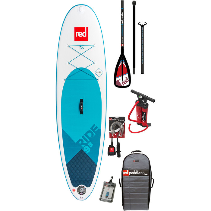 2019 Red Paddle Co Ride 9'8 Inflatable Stand Up Paddle Board + Bag, Pump, Paddle & Leash
