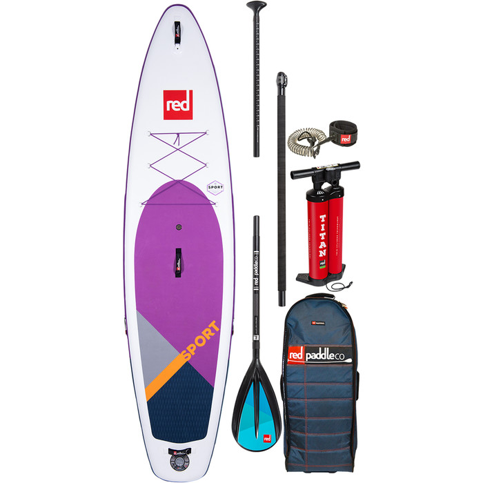 Red Paddle Co Sport Msl SE De Color Prpura 11'3" Inflable Stand Up Paddle Board - Aleacin De Paquete De Paddle