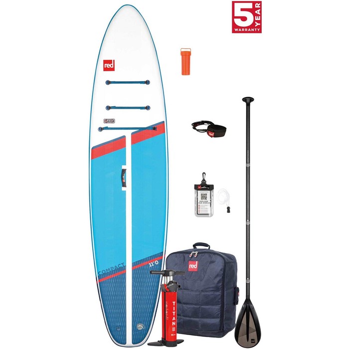 2021 Red Paddle Co Compact 11'0 Stand Up Paddle Board, Bag, Pump, Paddle & Leash Package