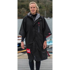2021 Red Paddle Co Original Short Sleeve Pro Waterproof Changing Robe / Jacket - Black