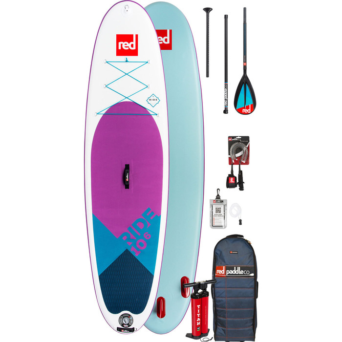 2024 Red Paddle Co Ride 10'6 Se Uppblsbar Stand Up Paddle Board - Kol / Nylonpaket