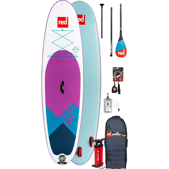 Red Paddle Co Ride 10'6 Se 2024 Opblaasbaar Stand Up Paddle Board - Carbon 50-pakket