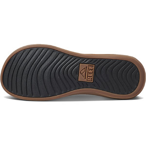 2020 Reef Mens Cushion Bounce Lux Flip Flops / Sandals RF0A3YMN - Black / Brown