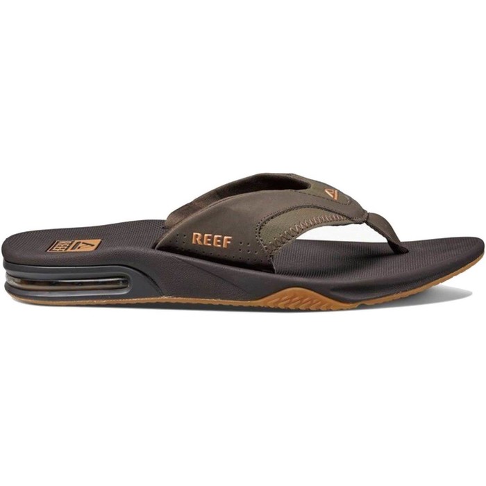 2024 Reef Mens Fanning Flip Flops / Sandals RF002026 - Brown / Gum