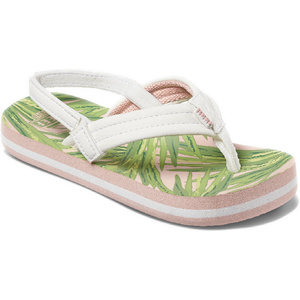 2020 Reef Toddler Little Ahi Flip Flops / Sandals RF002199 - Tropical Palms