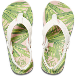 2020 Reef Toddler Little Ahi Flip Flops / Sandals RF002199 - Tropical Palms