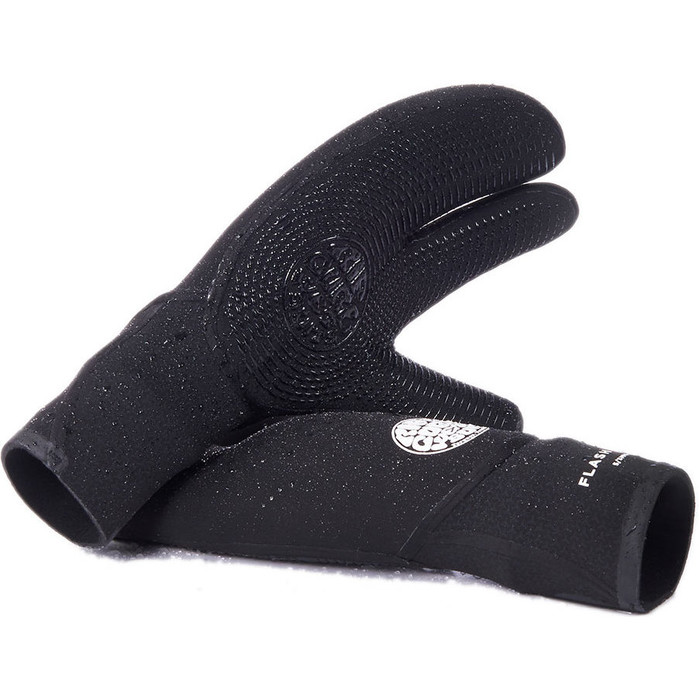 Unisex Rip Curl E-Bomb 2mm 5 Finger Neoprene Wetsuit Glove Black