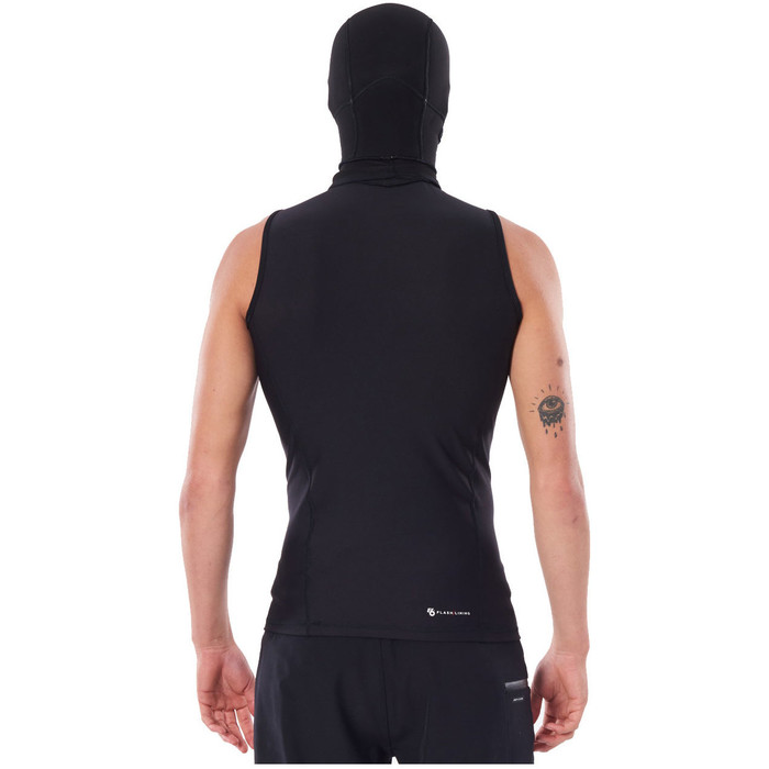 Mens Flash Lining Fast Dry Warmth Layer for All Watersports RIP CURL Flashbomb 0.5mm Long Sleeve Polypro Top in Black 