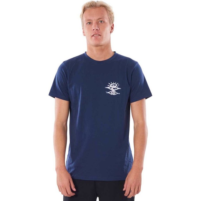 2020 Rip Curl Mannen Zoekers Uv T-shirt Wlyy4m - Navy