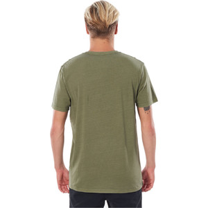 2020 Camiseta Rip Curl Wettie Logo Ctemn9 Para Hombre - Olive Oscuro