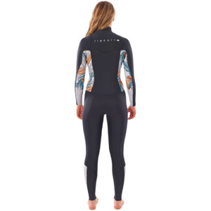 2021 Rip Curl Womens Dawn Patrol 4/3mm Chest Zip Wetsuit WSM9BS - Charcoal Grey