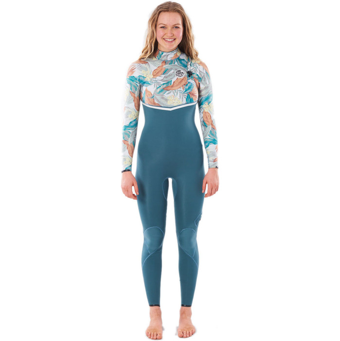 2020 Rip Curl Womens E-Bomb 3/2mm Zip Free Wetsuit WSM9AG - Green