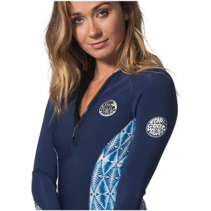 Rip Curl Womens G-Bomb 1mm Long Sleeve Front Zip Neo Jacket Blue Sub WVE6KW
