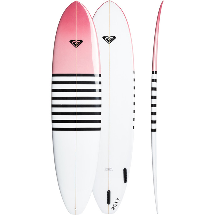 Tabla De Surf Roxy Euroglass Minimalibu 7'3 Rosa Tropical