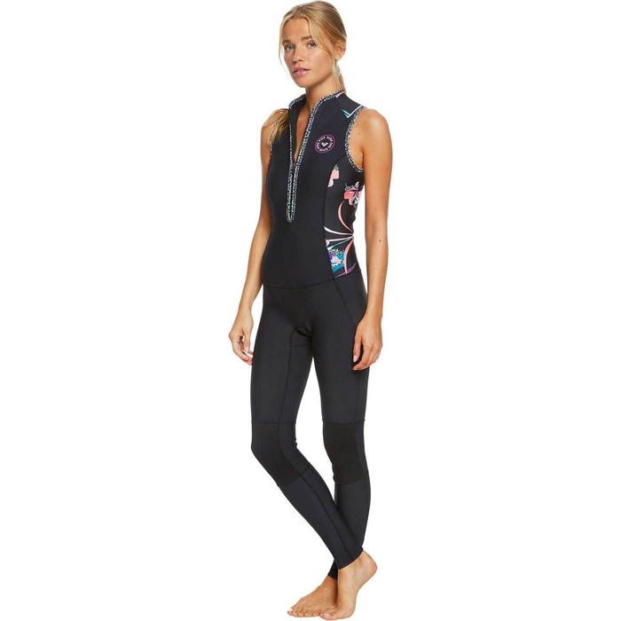 2020 Roxy Vrouwen 1.5mm Pop Surf Long Jane Wetsuit Erjw703003 - Zwart