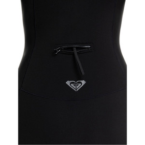 2020 Roxy Womens 1.5mm Satin Front Zip Long Sleeve Shorty Wetsuit ERJW403020 - Black