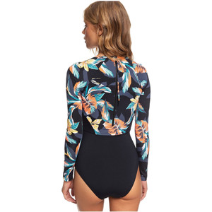 2020 Roxy Women's Fashion UV Long Sleeve Onesie ERJWR03374 - Anthractie Tropico