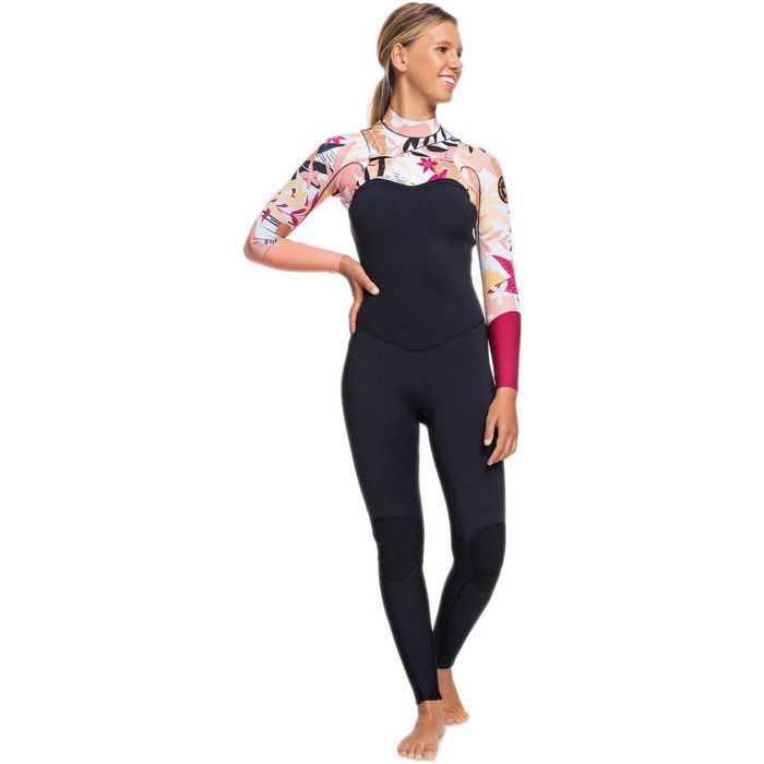 2020 Roxy Das Mulheres 3/2mm Pop De Surf Chest Zip Erjw103047 Wetsuit - / Terracota Preto