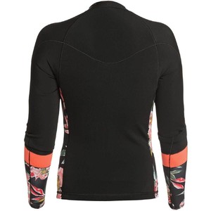2021 Roxy Womens Syncro 1mm Long Sleeve Jacket ERJW803021 - Black / Bright Coral