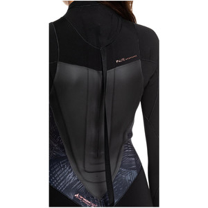 2019 Roxy Women Syncro 4/3mm Back Zip Wetsuit Black / Gunmetal Erjw103027