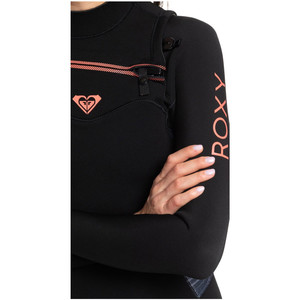 2020 Roxy Womens Syncro 4/3mm Chest Zip Wetsuit Black / Gunmetal ERJW103022