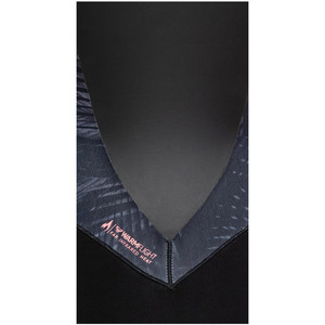 2020 Roxy Frauen Syncro 4/3mm Chest Zip Anzug Schwarz / Rotguss Erjw103022