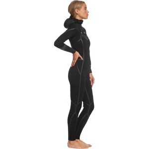 2020 Roxy Womens Syncro Plus 5/4/3mm Hooded Chest Zip Wetsuit ERJW203007 - Black