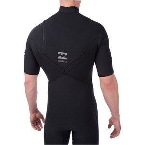 2015 Billabong Xero Pro Zip 2mm gratuit MANCHES COURTES Wetsuit in Black S42M01