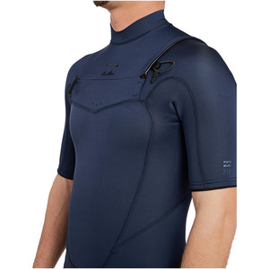 2018 Billabong Absolute 2mm Chest Zip Short Sleeve Wetsuit SLATE H42M25