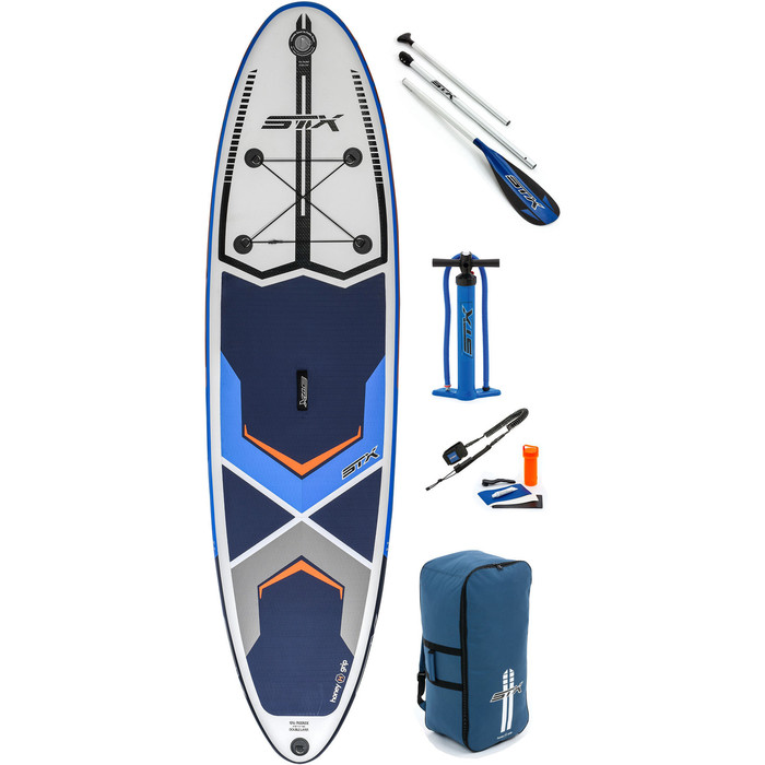 2019 Stx 10'6 "x 32" Freeride Windsurf-udgave Oppustelig Stand Up Paddle Board , Skovl, Pumpe & Taske Bl / Hv