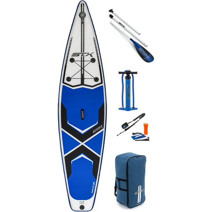 2019 Stx 11'6 X 32 " Stand Up Paddle Board , Paddle, Sac, Pompe Et Laisse Bleu / Blanc / Noir 70621