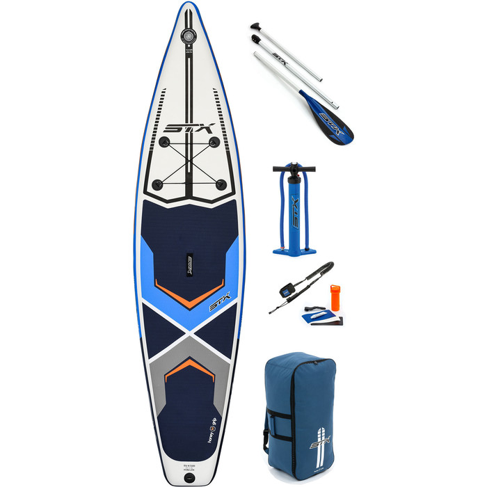 2019 Stx 11'6 X 32 "turismo Inflvel Stand Up Paddle Board , Remo, Saco, Bomba E Trela Azul / Branco / Laranja 70621