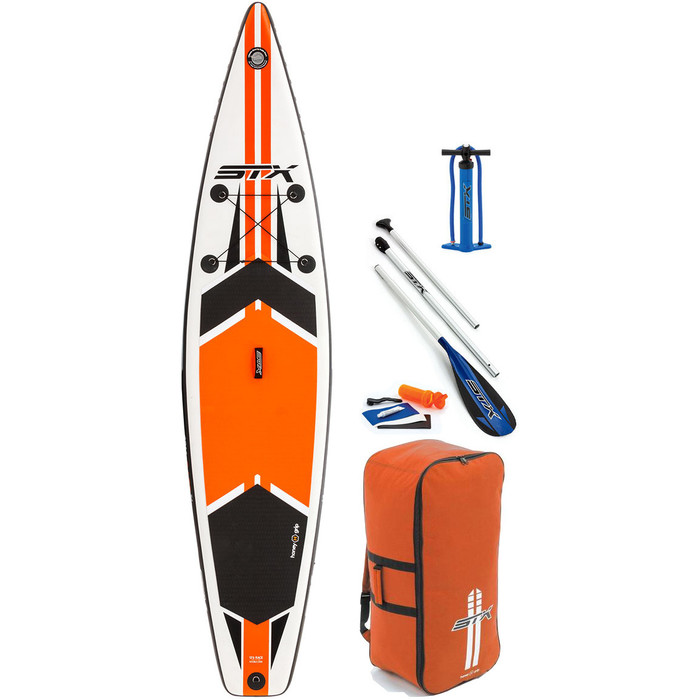 2018 STX 12'6 x 32 "Race opblaasbare stand-up paddlevuur, peddel, tas, pomp & leiband oranje 70651