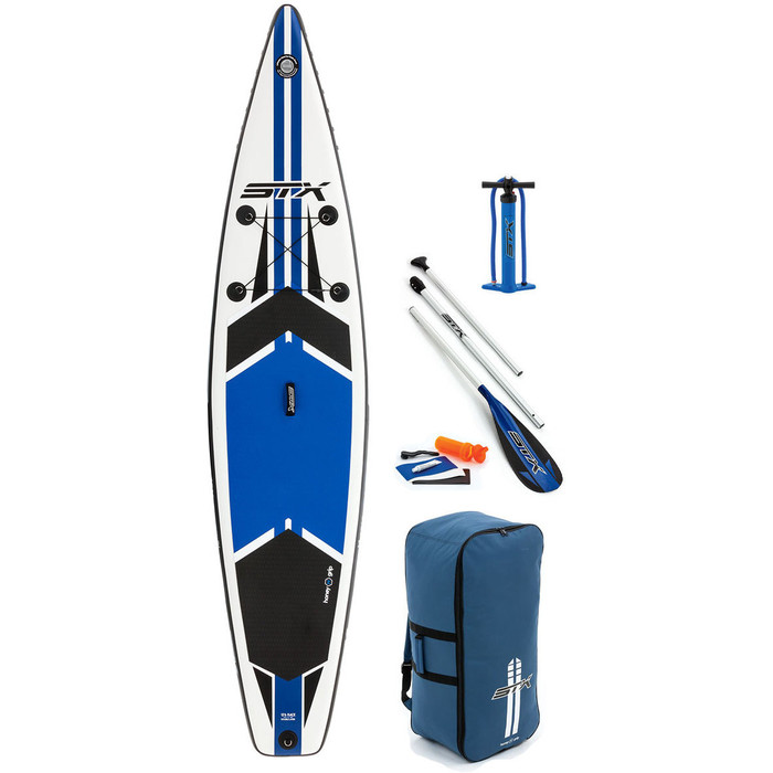 2018 STX 12'6 x 32 "Race Stand Up Paddle Board gonfiabile, pagaia, borsa, pompa e guinzaglio blu 70651